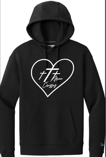 Three Crosses Signature Heart Logo Hoodie (Unisex)