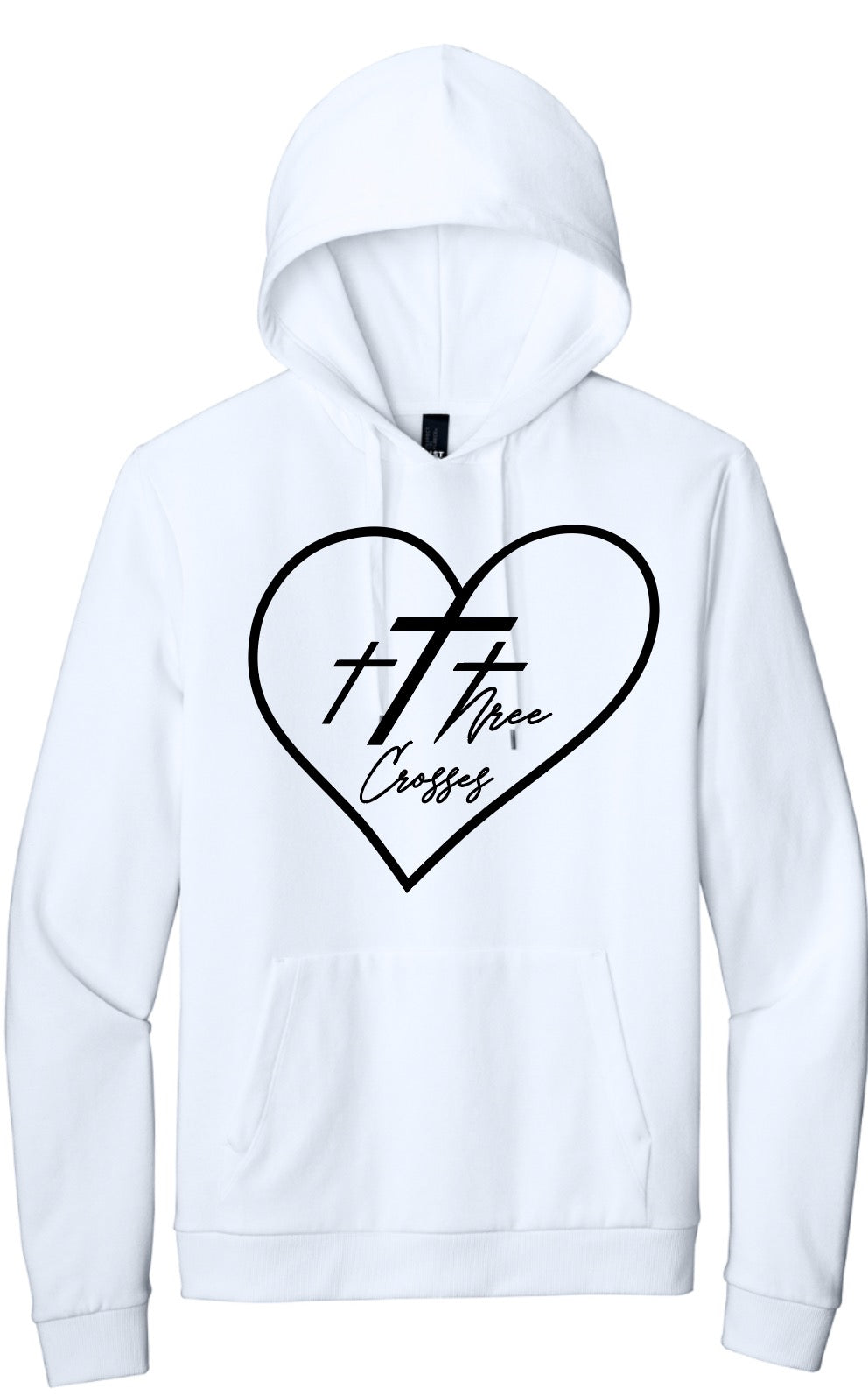 Three Crosses Signature Heart Logo Hoodie (Unisex)