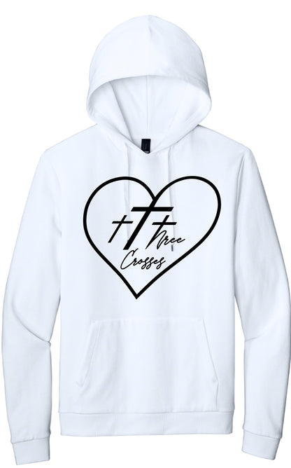 Three Crosses Signature Heart Logo Hoodie (Unisex)